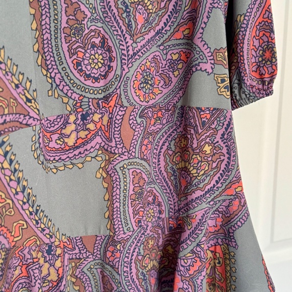 SOLD | 1970s boho paisley mini/midi long sleeves dress - Picture 6 of 6